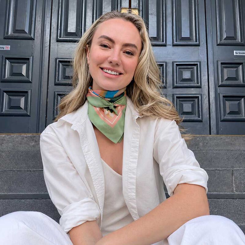 Dark Hampton X Jackie Green The Fabulous Petite Silk Scarf image number 3
